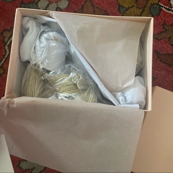 Loeffler Randall Camellia Gold Taffeta Knot Heels - Picture 7 of 8